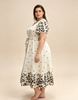 Immagine di PLUS SIZE DRESS WITH POLKA DOT LEAF PATTERN